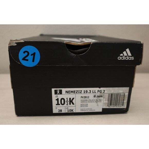 adidas FV2912 Youth Sz 10.5K Blue/Green Nemeziz 19.3 Firm Ground Soccer Cleats - Picture 13 of 13